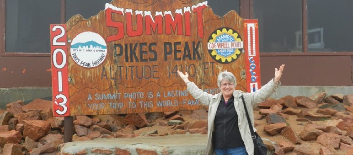 Then we chugged up the Pikes Peak Railway and spent a couple hours taking in the sights from 14,000 feet up.